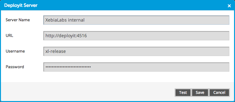 Deployit Server Details