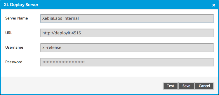 XL Deploy Server Details