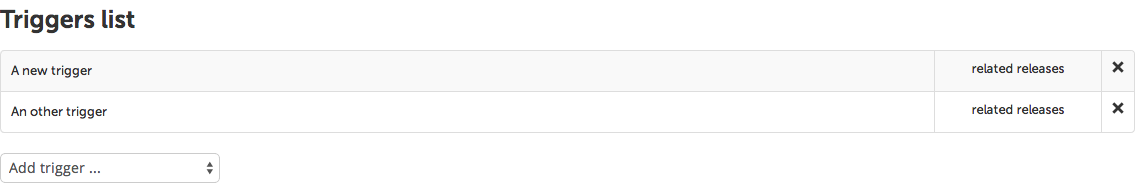 Trigger list